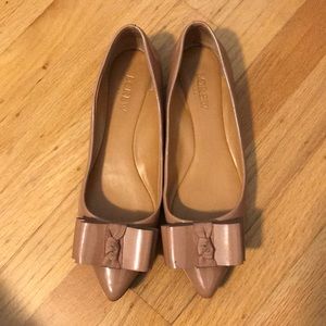 Pointed patent bow flats from JCrew